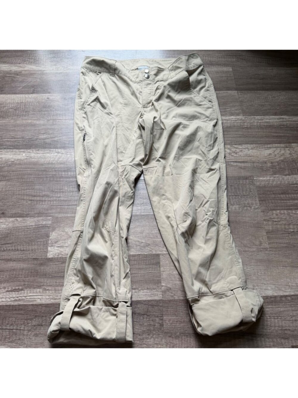Columbia Womens Beige Convertible Outdoor Hiking Pants Size 8
